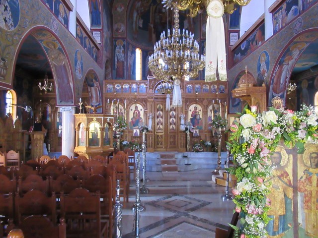 Interieur kerk in Poros